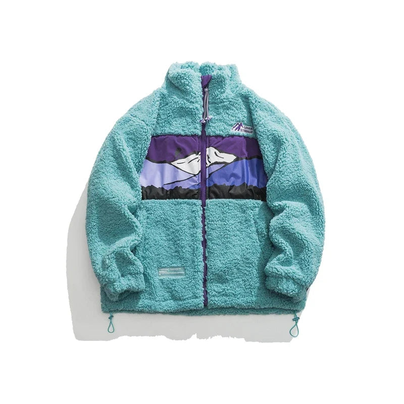 Warm Plush Winter Fleece Parkas Jacket