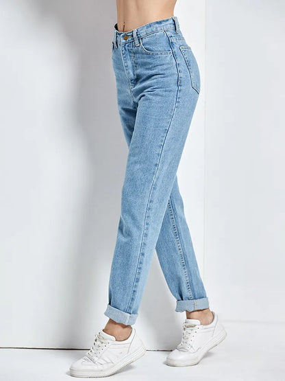 Vintage High-Waist Denim Pants