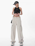 Straight High Waist Cargo Pants