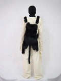 Fluffy Black Cat Backpack Bag