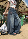 Y2K Gothic Grunge Star Oversized Denim Jeans