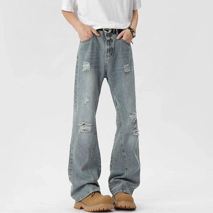 Oversized Energy  Broken Hole Slim Jeans