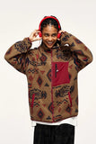 Ethnic Printing Sherpa Jacket