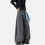 American Style Scarf Square Wide Leg Jeans