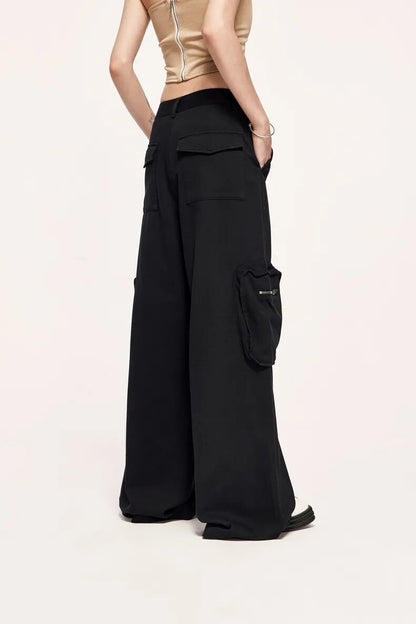 Multi Pockets Wide Leg Cargo Pants