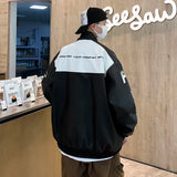 Oversized Embroidery Leather Racing Graphic Jacket