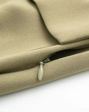 Classic Solid Color Back Zipper Skirt