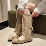 Vintage Summer Mid-Calf Mary Open Boot