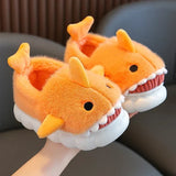 Y2K Warm Cozy Shark Plush Kids Slipper
