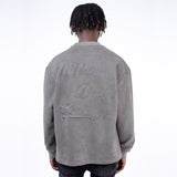 Suede Solid Long Sleeve T-shirt