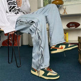 Streetwear Lace-Up Casual Denim Boyfreind Jeans
