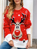 Christmas Reindeer Print Sweater
