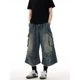 Vintage American Style Washed Denim Jorts