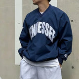 Sports Loose V-Neck Long-Sleeved T-Shirt
