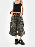 Camouflage Loose Cargo Shorts