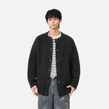 Soft Ribbed Knit Button Front Cardigan
