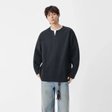 Hip Hop Minimalist Crew Neck Long Sleeve T-Shirt