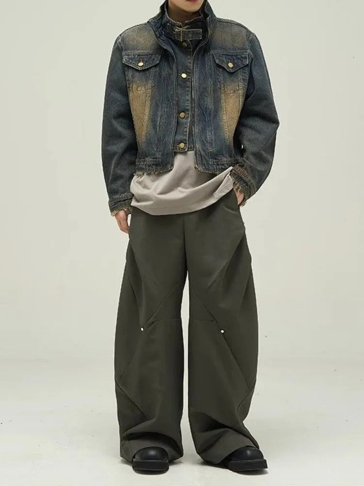 Retro Distressed Japanese Denim Jacket