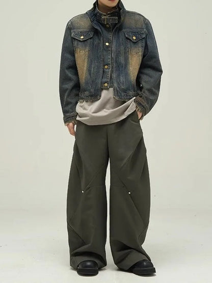 Retro Distressed Japanese Denim Jacket