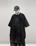 Embossed Suede Hip Hop T-Shirt