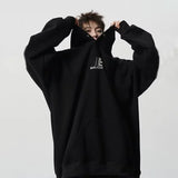 Men's Streetwear Cool Oversized Embroidered Letter Hoodie
