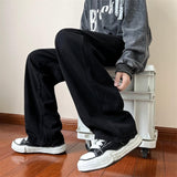 Ankle-length Baggy Washed Denim Pants