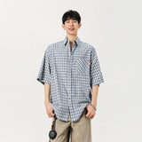 Men's Cool Stylish Plaid Short Sleeve Shirt