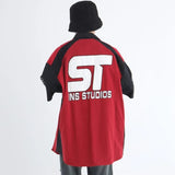 Men Retro American Style Racing Embroidered Shirt