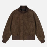 Y2K Quilted Retro PU Leather Baseball Jacket