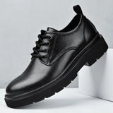 Black High-End British Style Leather Shoes