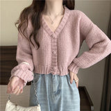 Soft Girl Knitted Button-Up Sweater