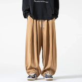 Fashionable High Waist Wide Leg Solid Color Jogger