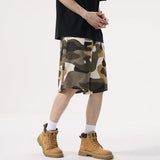 Men Flattering Camouflage Denim Cargo Short