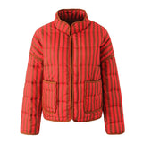 Red Chic Floral Padded Jacket