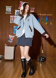 Insulated Y2K Color Block Baseball Jacket
