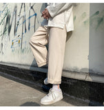 Solid Color Mid-waist Pants