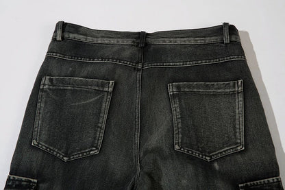Graffiti Patch Cargo Denim Pants