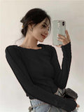 Solid Bright Line Long Sleeve T-shirt