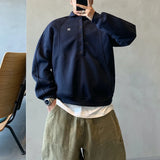Retro Embroidered Turn Down Collar Sweatshirt