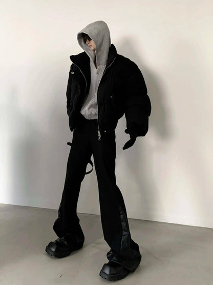 Men Retro Thickened Cotton Winter Bomber Jacket