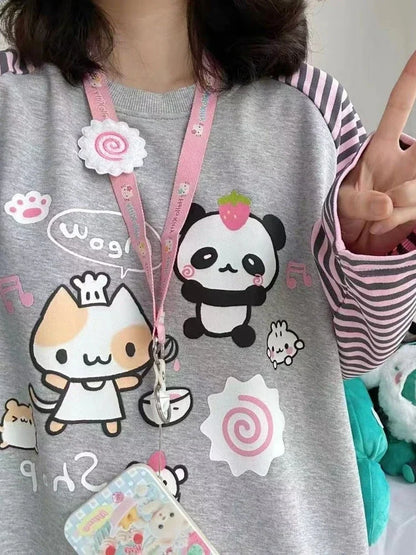 Y2K Adorable Graphic Raglan T-shirt
