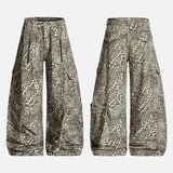 American Leopard Print Stylish Cargo Pants