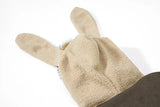 Winter Cozy Faux Fur Collar Rabbit Ear Hooded Jacket
