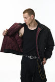 Cleanfit Deconstructed Stand Collar Bomber Jacket