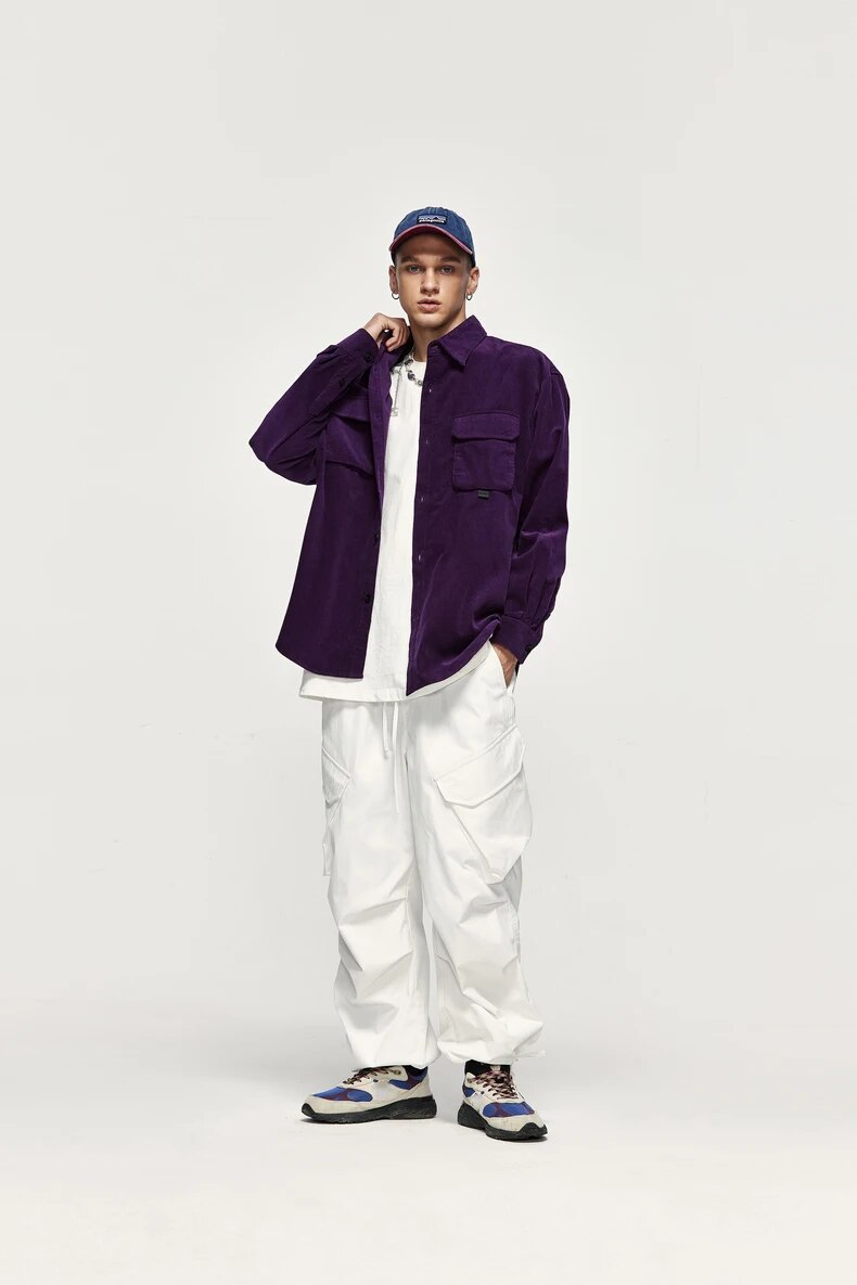 Pleated Baggy Cargo Pants