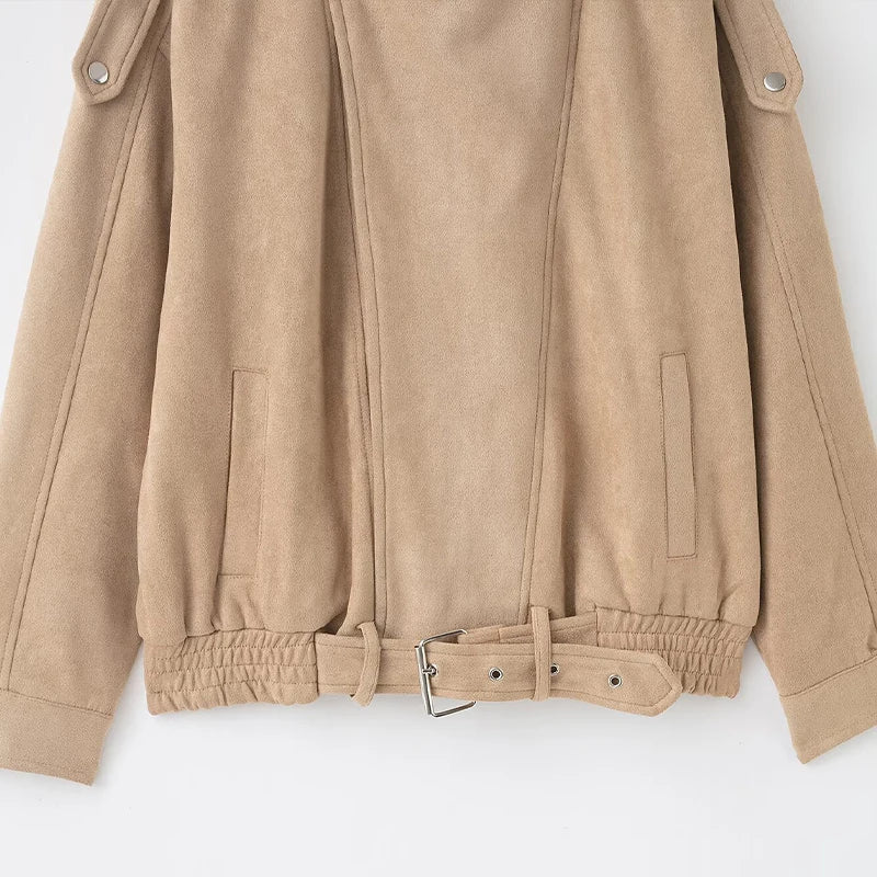 Vintage Lightweight High Neck Zipper Wool Jacket