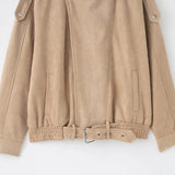 Vintage Lightweight High Neck Zipper Wool Jacket