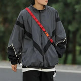 Striped Windbreaker Jacket