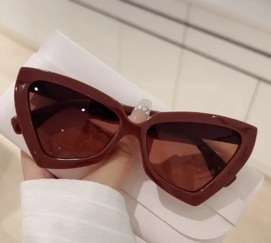 Front view of the red Timeless Elegance Sunglasses