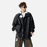Reversible Thickened Lamb Wool Leather Jacket